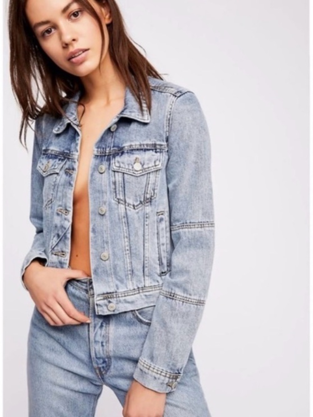 Free People Rumors Denim Jacket